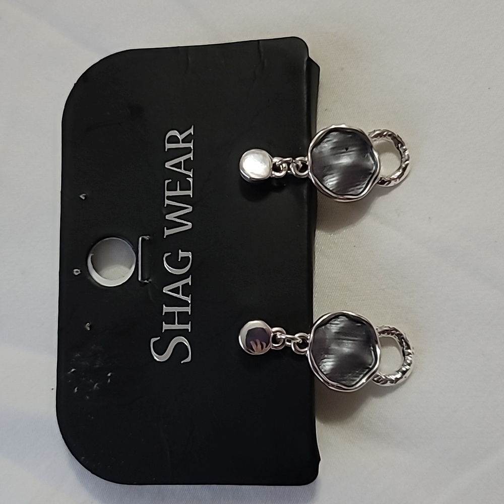 Grey and Silver Coloured Earrings